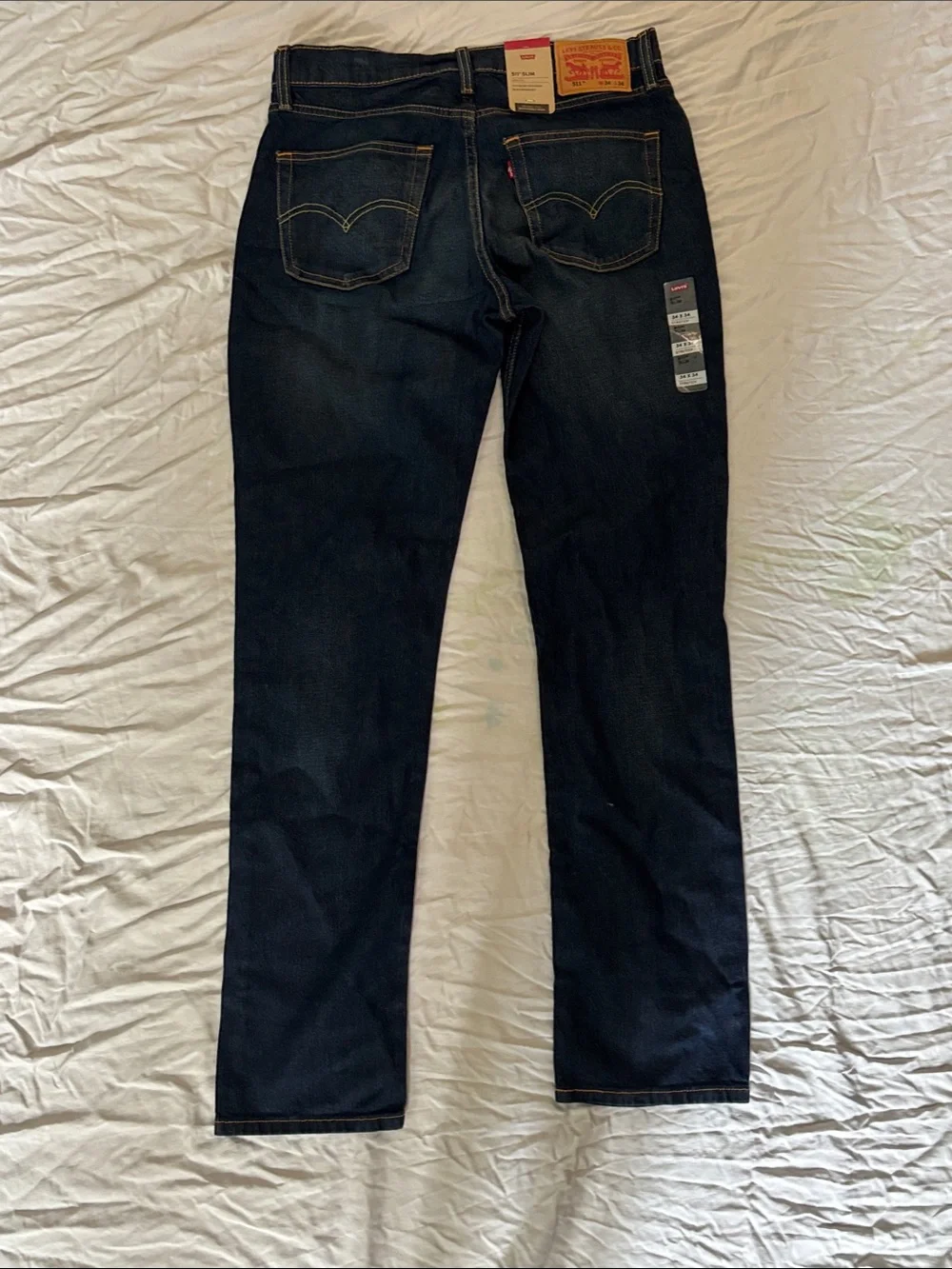 Men’s Levi's Slim Jeans in Dark Indigo with Fading